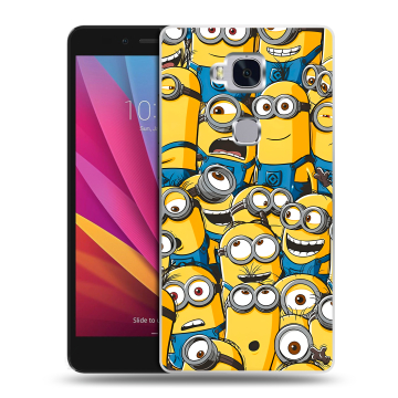 Силиконовый чехол на Huawei Honor 5X с принтом Миньоны