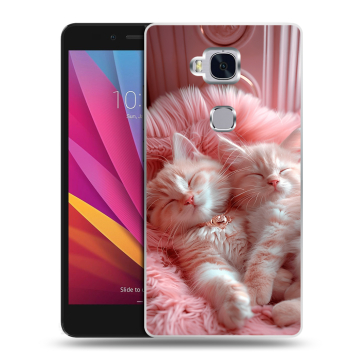 Силиконовый чехол на Huawei Honor 5X с принтом котята котики