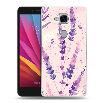 Силиконовый чехол на Huawei Honor 5X с принтом цветы лаванда