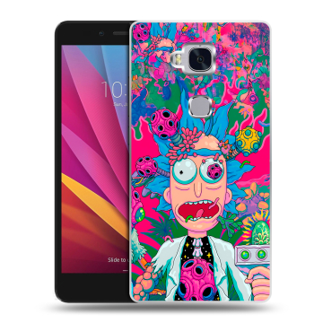 Силиконовый чехол на Huawei Honor 5X с принтом Рик и Морти Rick Morty