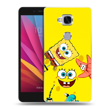 Силиконовый чехол на Huawei Honor 5X с принтом Спанч боб Спанчбоб