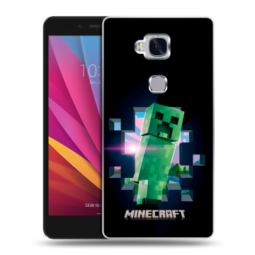 Силиконовый чехол на Huawei Honor 5X с принтом Майнкрафт Minecraft