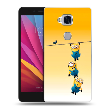 Силиконовый чехол на Huawei Honor 5X с принтом Миньоны
