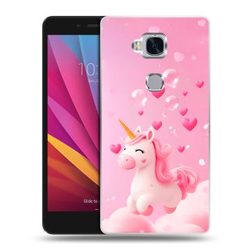 Силиконовый чехол на Huawei Honor 5X с принтом Единорог