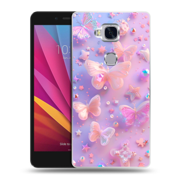 Силиконовый чехол на Huawei Honor 5X с принтом Бабочки