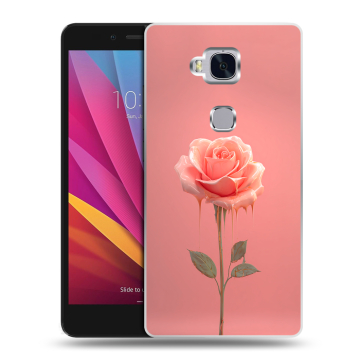 Силиконовый чехол на Huawei Honor 5X с принтом Розовая роза