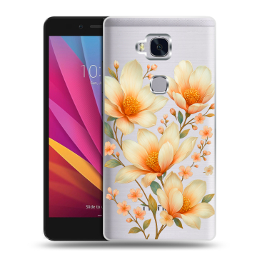 Силиконовый чехол на Huawei Honor 5X с принтом Цветы