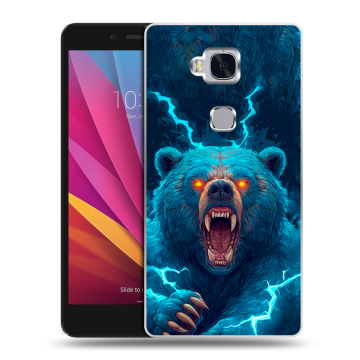 Силиконовый чехол на Huawei Honor 5X с принтом Медведь