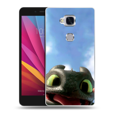 Силиконовый чехол на Huawei Honor 5X с принтом Как приручить дракона