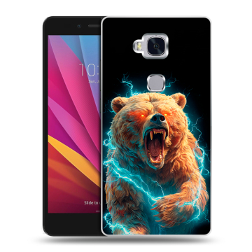 Силиконовый чехол на Huawei Honor 5X с принтом Медведь