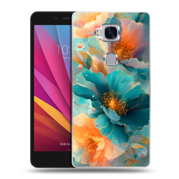 Силиконовый чехол на Huawei Honor 5X с принтом Цветы