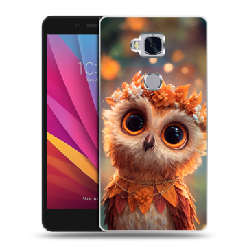Силиконовый чехол на Huawei Honor 5X с принтом Милая сова