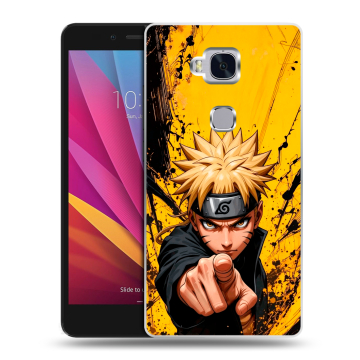 Силиконовый чехол на Huawei Honor 5X с принтом Naruto Наруто