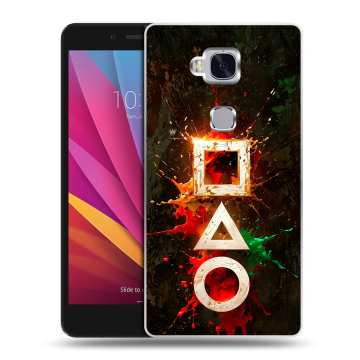Силиконовый чехол на Huawei Honor 5X с принтом Squid Game Игра кальмара