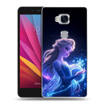 Силиконовый чехол на Huawei Honor 5X с принтом Холодное сердце Frozen