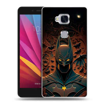 Силиконовый чехол на Huawei Honor 5X с принтом Batman Бэтмен