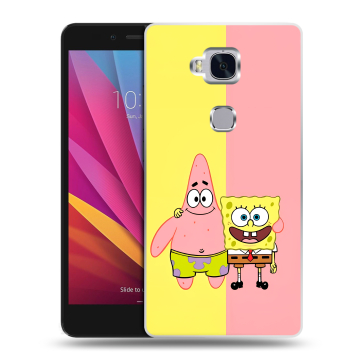 Силиконовый чехол на Huawei Honor 5X с принтом Спанч боб Спанчбоб