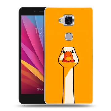 Силиконовый чехол на Huawei Honor 5X с принтом Смешная утка