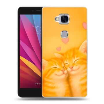 Силиконовый чехол на Huawei Honor 5X с принтом Милые котята