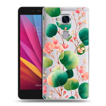 Силиконовый чехол на Huawei Honor 5X с принтом женский