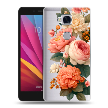 Силиконовый чехол на Huawei Honor 5X с принтом цветы