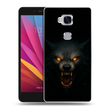 Силиконовый чехол на Huawei Honor 5X с принтом Волк