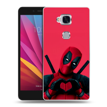 Силиконовый чехол на Huawei Honor 5X с принтом Дедпул Deadpool