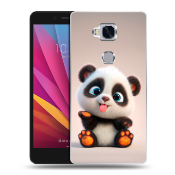 Силиконовый чехол на Huawei Honor 5X с принтом милая панда