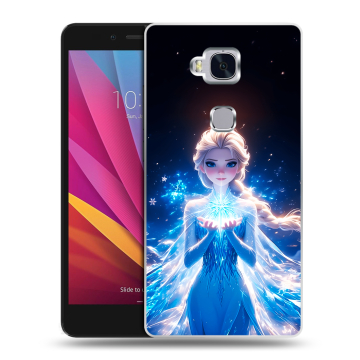 Силиконовый чехол на Huawei Honor 5X с принтом Холодное сердце Frozen