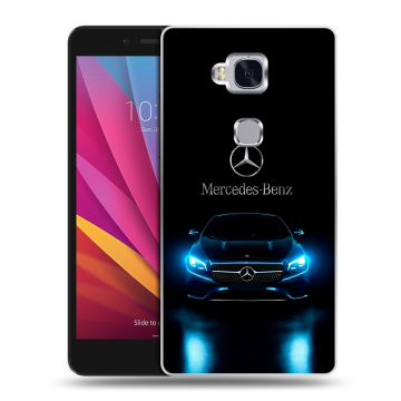 Силиконовый чехол на Huawei Honor 5X с принтом Mercedes Мерседес