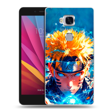 Силиконовый чехол на Huawei Honor 5X с принтом Аниме Наруто Naruto