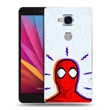 Силиконовый чехол на Huawei Honor 5X с принтом Spiderman Человек паук