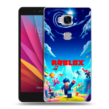 Силиконовый чехол на Huawei Honor 5X с принтом Roblox Роблокс