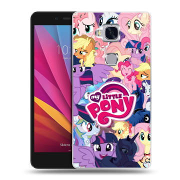 Силиконовый чехол на Huawei Honor 5X с принтом My little pony Дружба чудо