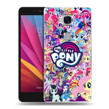 Силиконовый чехол на Huawei Honor 5X с принтом My little pony Дружба чудо