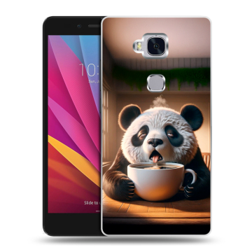 Силиконовый чехол на Huawei Honor 5X с принтом смешная панда