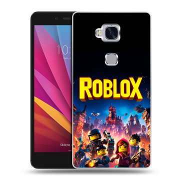 Силиконовый чехол на Huawei Honor 5X с принтом Roblox Роблокс