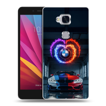 Силиконовый чехол на Huawei Honor 5X с принтом BMW БМВ