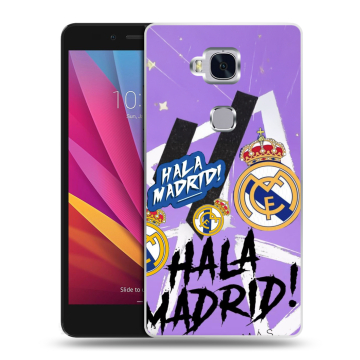 Силиконовый чехол на Huawei Honor 5X с принтом Real Madrid Реал Мадрид