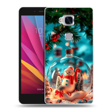 Силиконовый чехол на Huawei Honor 5X с принтом Новый год