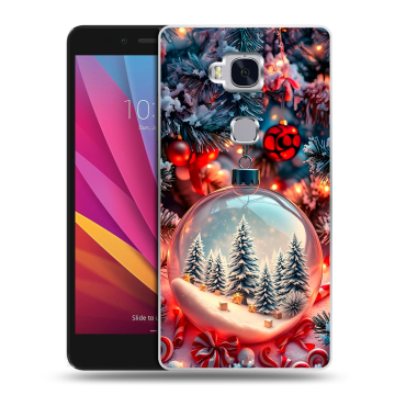 Силиконовый чехол на Huawei Honor 5X с принтом Новый год