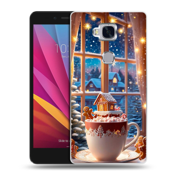 Силиконовый чехол на Huawei Honor 5X с принтом Новый год