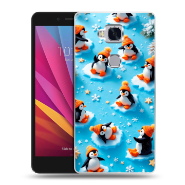 Силиконовый чехол на Huawei Honor 5X с принтом Новый год