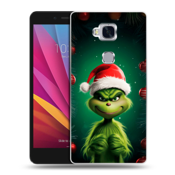 Силиконовый чехол на Huawei Honor 5X с принтом Гринч Новый год Рождество
