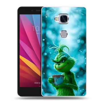 Силиконовый чехол на Huawei Honor 5X с принтом Новый год гринч
