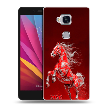 Силиконовый чехол на Huawei Honor 5X с принтом Новый год