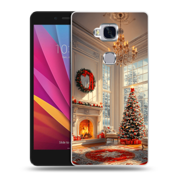 Силиконовый чехол на Huawei Honor 5X с принтом Новый год