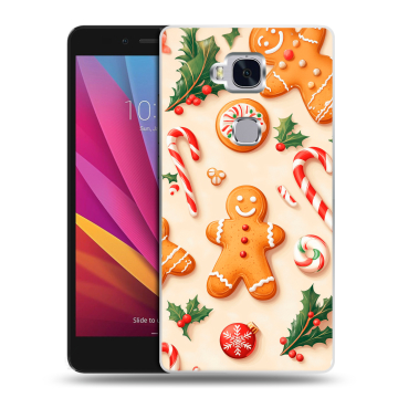 Силиконовый чехол на Huawei Honor 5X с принтом Новый год