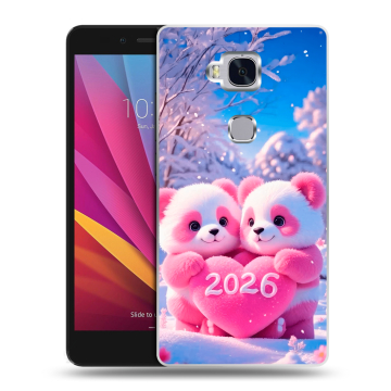 Силиконовый чехол на Huawei Honor 5X с принтом Новый год