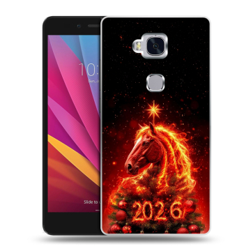 Силиконовый чехол на Huawei Honor 5X с принтом Новый год